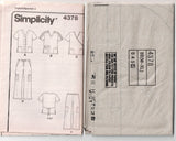 Simplicity 4378 Mens Womens UNISEX Hospital Medical Dental Scrubs Out Of Print Sewing Pattern Size M - XL UNCUT Factory Folded