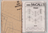 McCall's 2453 Mens Western Shirts 1990s Vintage Sewing Pattern Chest 42-44 inches UNCUT Factory Folded