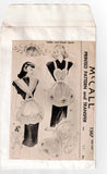 McCall 1367 RARE Womens Retro Frilly Pinup Aprons with Embroidery Transfers 1940s Vintage Sewing Pattern ONE SIZE