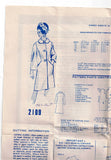 Mail Order 2109 Womens RETRO Lined Overcoat with Side Pocket Panels 1960s Vintage Sewing Pattern Bust 36 inches UNUSED Factory Folded