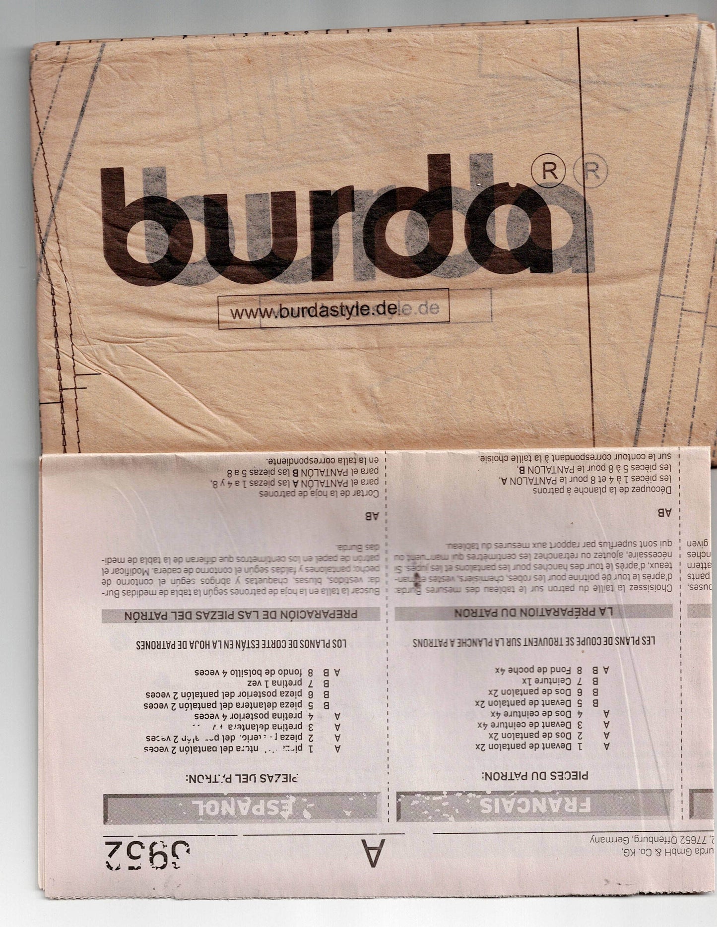 Burda Style 6952 PLUS Size Womens Hipster Pants in 2 Styles Out Of Print Sewing Pattern Sizes 18 - 34 UNCUT Factory Folded