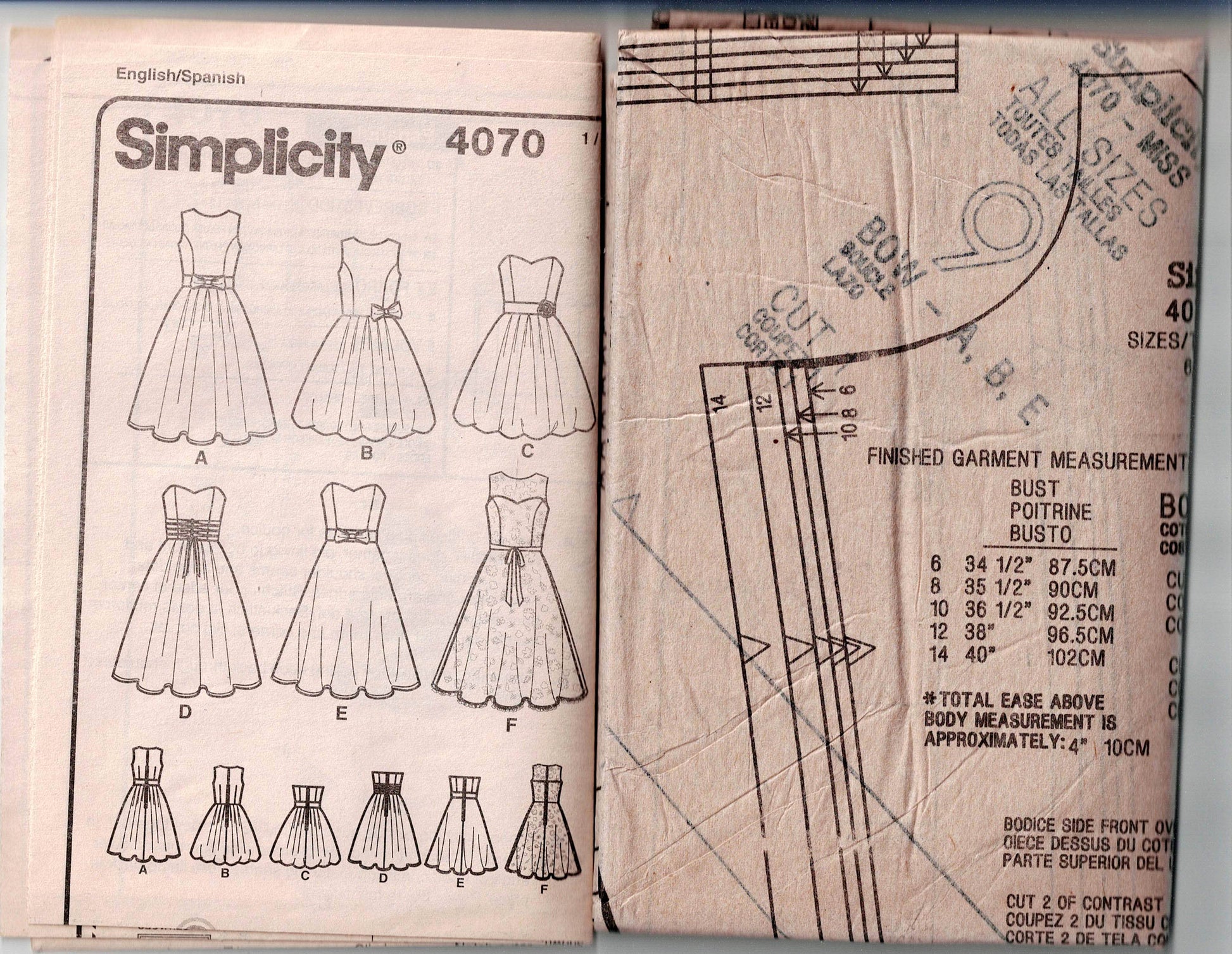 Simplicity 4070 Womens Full Skirt Dress Strapless or Sleeveless Prom F – All The Precious Things simplicity-4070-womens-full-skirt-dress-strapless-or-sleeveless-prom-f-all-the-precious-things