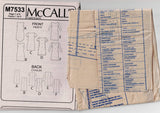 McCall's 7533 Womens EASY Sheath Dress Out Of Print Sewing Pattern Sizes 8 - 16 UNCUT Factory Folded