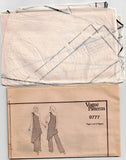 Vogue 9777 Womens One Shoulder Tunic Skirt & Pants 1970s Vintage Sewing Pattern Size 12 Bust 34 Inches