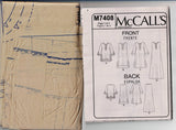McCall's M7408 Womens EASY Pullover Caftan Dress or Top Out Of Print Sewing Pattern Size XS - XXL UNCUT Factory Folded