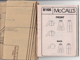 McCall's 8166 Womens Boxy Jacket Shorts Pants & Skirt 1990s Vintage Sewing Pattern Size 8 - 12 UNCUT Factory Folded