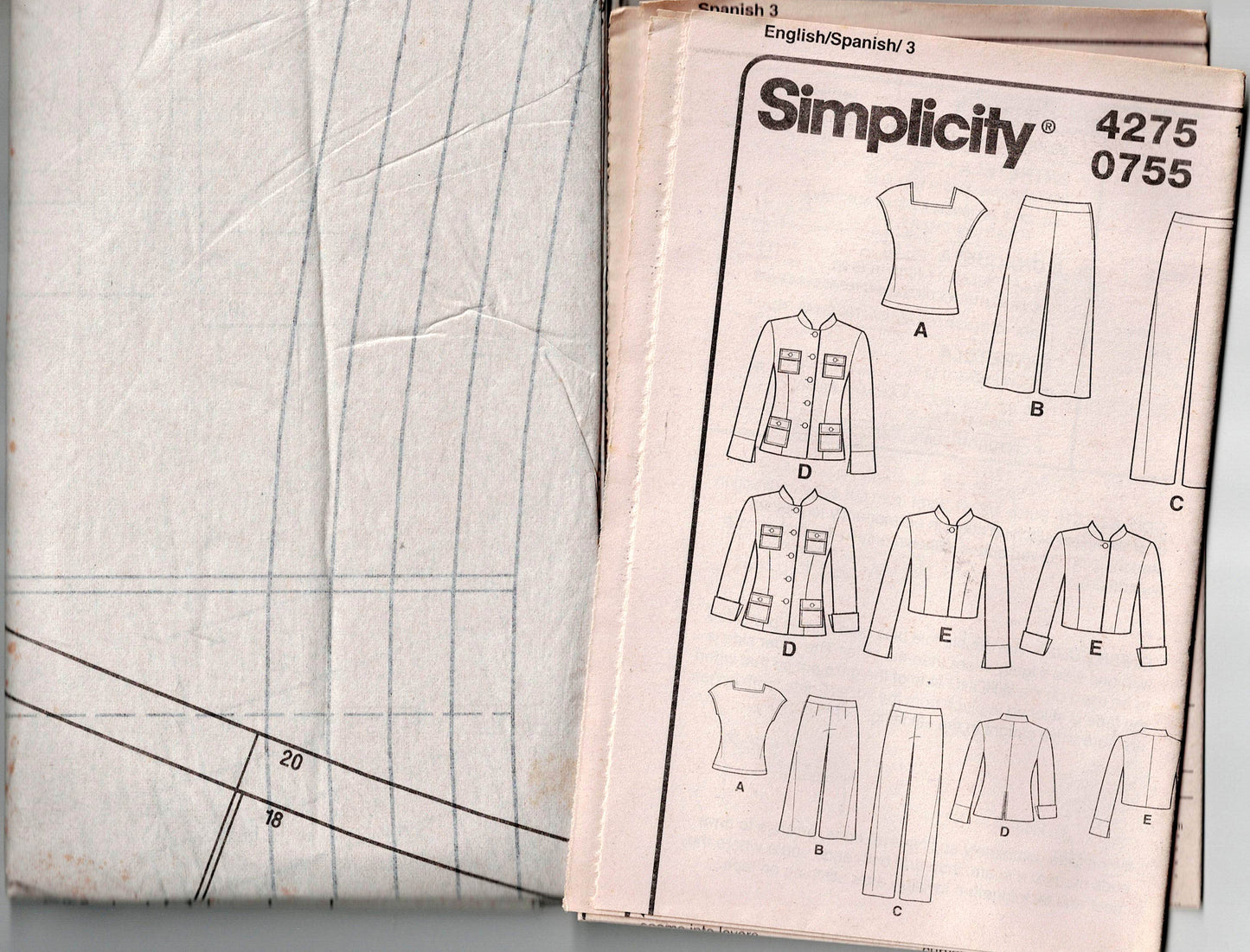 Simplicity 4275 THREADS COLLECTION Womens Capsule Wardrobe Jacket Pants Culottes & Knit Top Out Of Print Sewing Pattern Size 14 - 22 UNCUT Factory Folded