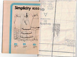 Simplicity 8353 Womens Set Of Ruffled Petticoats 1970s Vintage Sewing Pattern Size MEDIUM 14 - 16 UNCUT Factory Folded