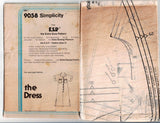 Simplicity 9058 Womens EASY Shirtdress with Pockets 1970s Vintage Sewing Pattern Size 10 - 14 UNCUT Factory Folded