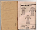 Butterick 3053 Womens Full Skirt Dress with Pointed Bodice 1980s Vintage Sewing Pattern Size 12 - 16 UNCUT Factory Folded