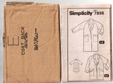 Simplicity 7898 Womens JIFFY Oversized Coat 1980s Vintage Sewing Pattern Size SMALL 10 - 12