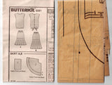 Butterick 5581 Womens Drop Waisted Blouse & Flounced Skirt 1980s Vintage Sewing Pattern Size 8 - 12 UNCUT Factory Folded