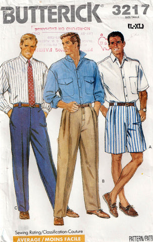 Vintage 1980s Butterick Sewing Pattern 6893 Mens Jacket, Top