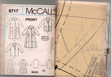 McCall's 6717 Womens Lined Swing Coats & Head Band 1990s Vintage Sewing Pattern Size LARGE 16 - 18 UNCUT Factory Folded