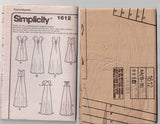 Simplicity 1612 Womens Stretch Knit High Waisted Cutout Back Day or Evening Dress Out Of Print Sewing Pattern Size 10 - 18 UNCUT Factory Folded