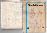 Simplicity 8889 Womens EASY Bias Tent Dress or Maxi Dress with Pockets 1970s Vintage Sewing Pattern Size MEDIUM 14 - 16