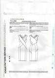 Vogue American Designer 1280 DKNY Womens Stretch Sheath Evening Dress With Overlapped Seam Detail Out Of Print Sewing Pattern Size 12 - 20 UNCUT Factory Folded