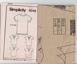 Simplicity 9048 Womens 2 Hour Pullover Tops with Back Detail 1990s Vintage Sewing Pattern Size L, XL UNCUT Factory Folded