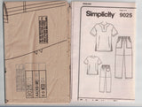Simplicity 9025 Womens Mens Teen UNISEX Caftan Top & Cargo Shorts or Pants 1990s Vintage Sewing Pattern Sizes XS - M UNCUT Factory Folded