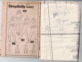 Simplicity 5683 Womens Pleated Tapered Pants 1980s Vintage Sewing Pattern Size 10 Waist 25 inches UNCUT Factory Folded