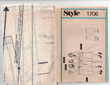 Style 1706 Womens Slim Skirts with Pockets 1970s Vintage Sewing Pattern Size 12 UNCUT Factory Folded
