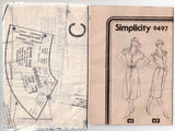 Simplicity 9497 Womens Gathered Shoulder Dress 1980s Vintage Sewing Pattern Size 14 Bust 36 inches UNCUT Factory Folded