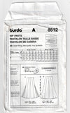 Burda 8512 Womens Hipster Wide Leg Bell Bottom Palazzo Pants Out Of Print Sewing Pattern Sizes 6 - 16 UNCUT Factory Folded