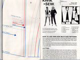 Kwik Sew 1387 Womens Stretch Color Block Tops Shorts & Pants 1980s Vintage Sewing Pattern Size XS - L UNCUT Factory Folded