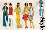 Style 1024 Womens Safari Style Shirt / Jacket Skirt & Pants 1970s Vintage Sewing Pattern Size 10 or 12