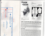Kwik Sew 1232 Womens Polo Rugby Knit Shirts 1980s Vintage Sewing Pattern Size XS - L UNCUT Factory Folded