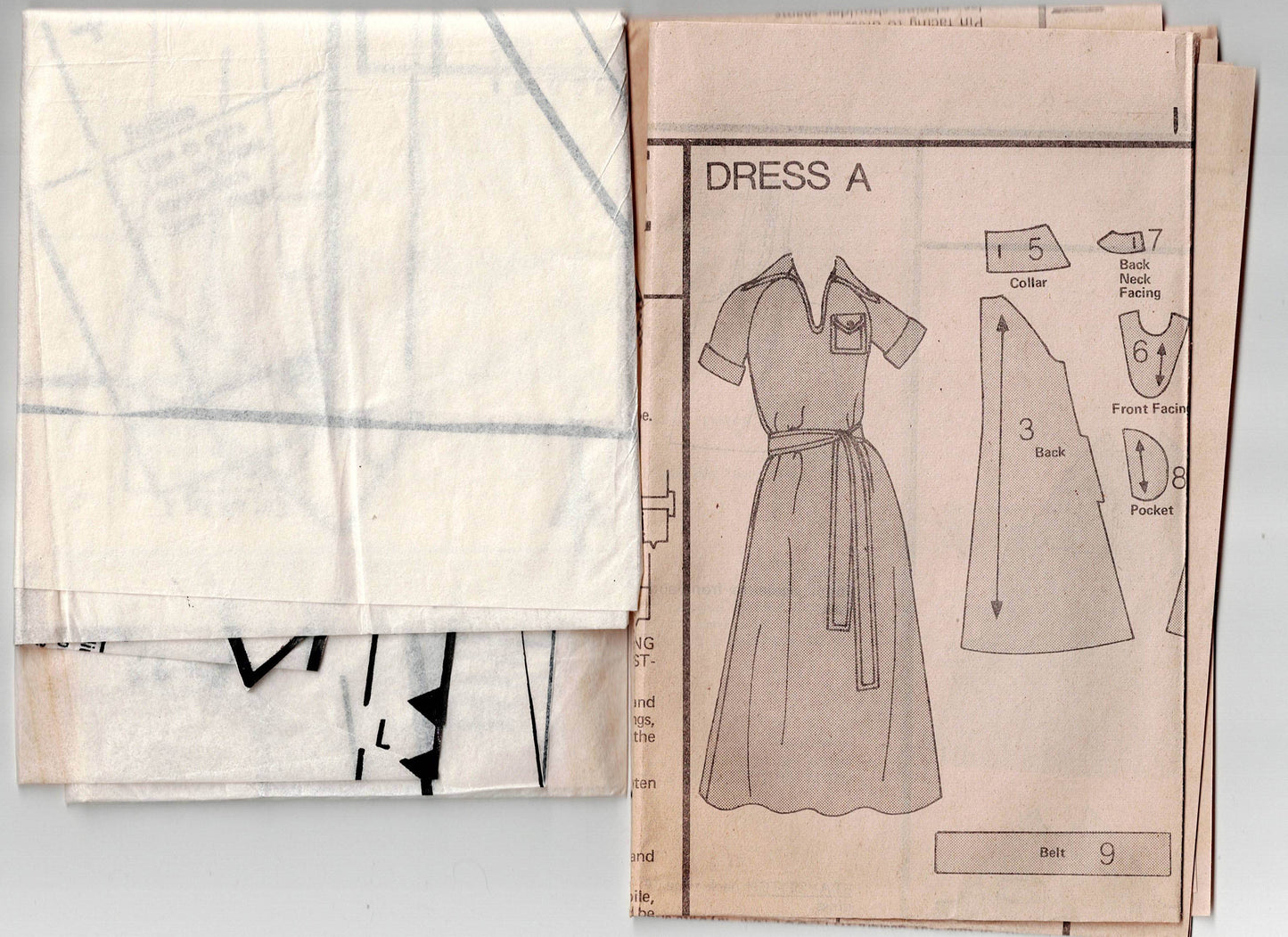 Very Easy Vogue 9769 Womens Easy Raglan Sleeved Dress 1970s Vintage Sewing Pattern Size 12 or 14