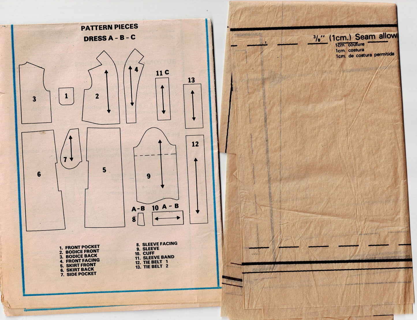 McCall's 6741 Womens Shirtdress 1970s Vintage Sewing Pattern Size 12 Bust 34 inches