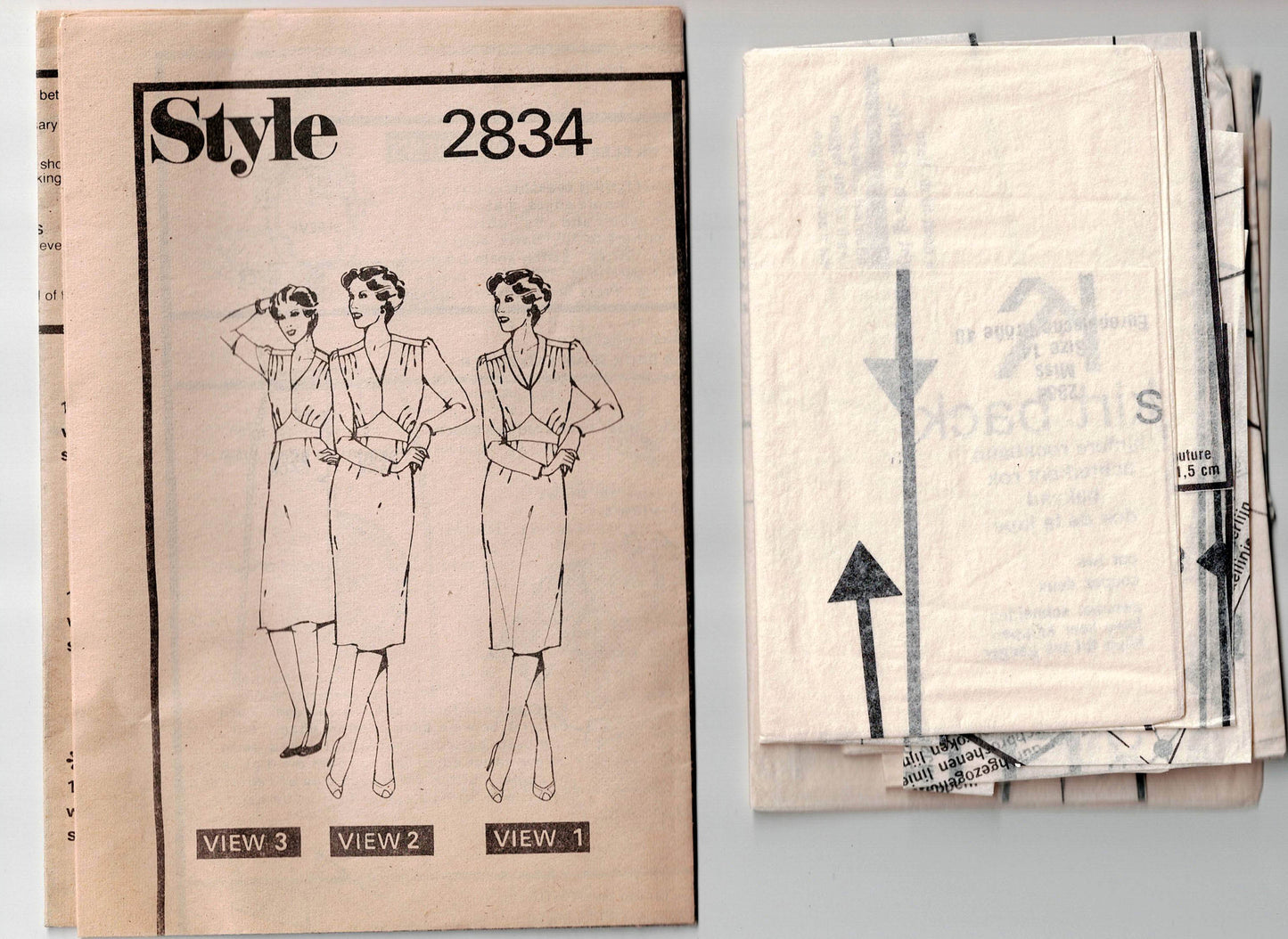 Style 2834 Womens Midriff Panel Dress 1970s Vintage Sewing Pattern Size 14 Bust 36 inches