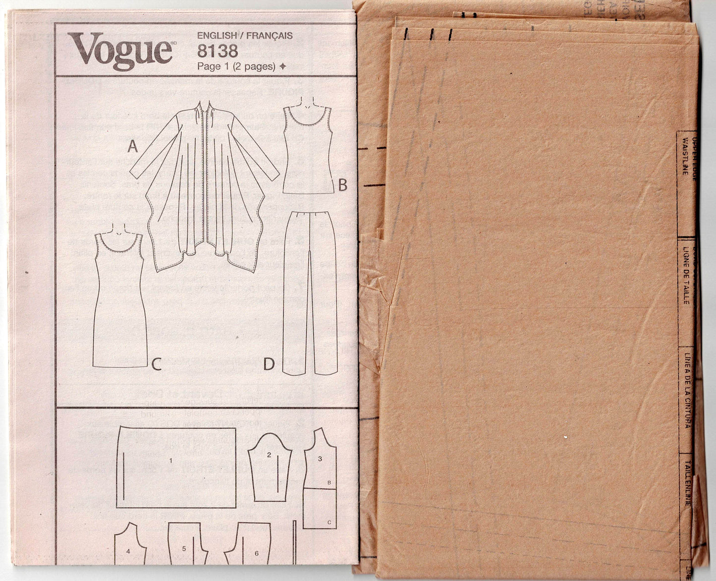 Vogue Easy Options 8138 Womens Stretch Knit Dress & Separates Wardrobe Out Of Print Sewing Pattern Size 8 - 12 UNCUT Factory Folded