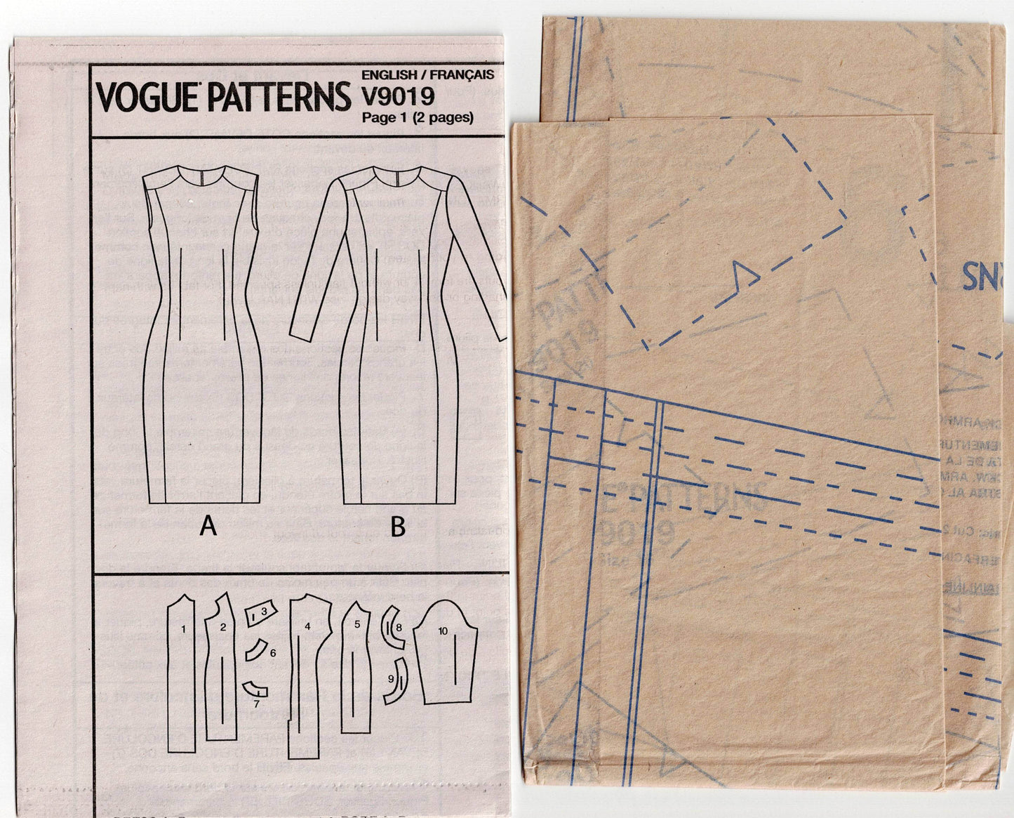 Vogue 9019 Womens Princess Panelled Dress Out Of Print Sewing Pattern Size 14 - 22 UNCUT Factory Folded