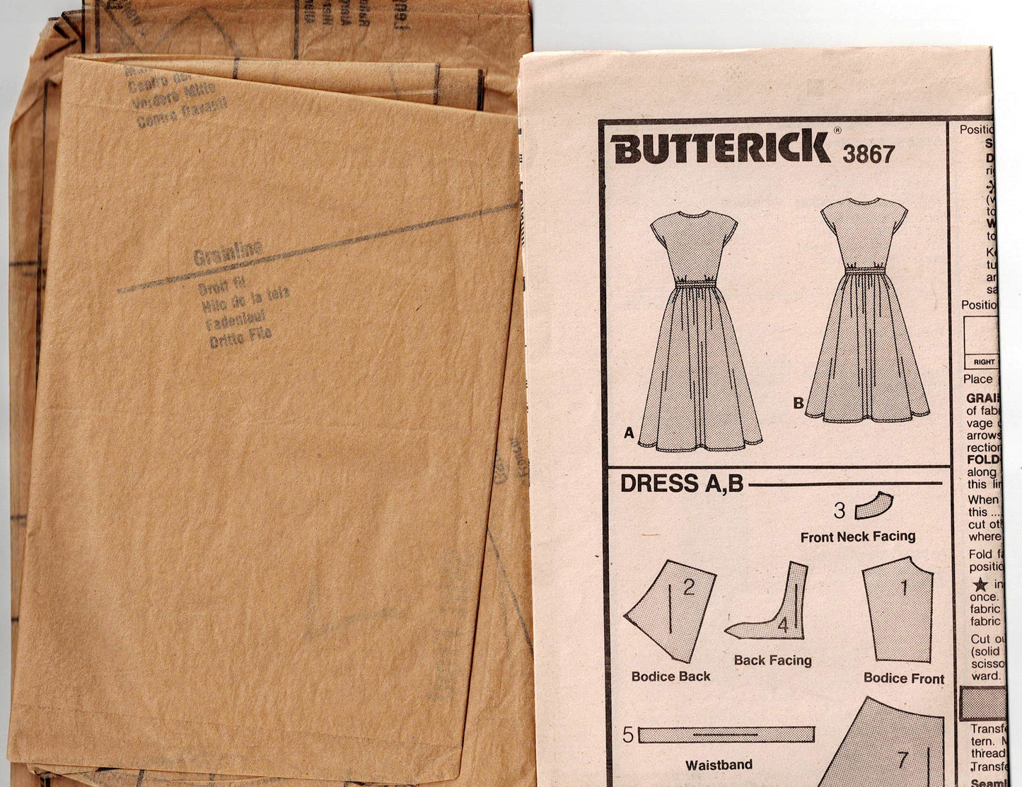 Butterick 3867 Womens Back Buttoned Cut Out Sundress 1980s Vintage Sewing Pattern Sizes 12 Bust 34 Inches