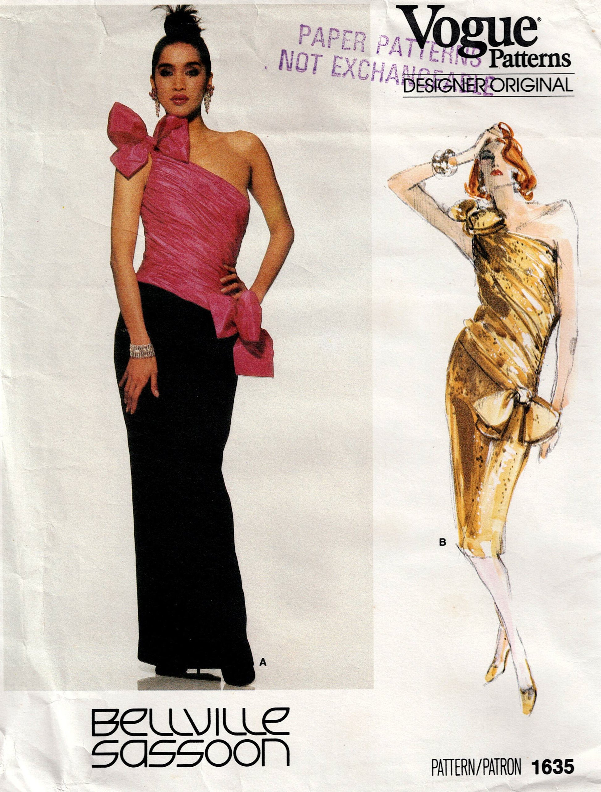 Vogue Designer Original 1635 BELLVILLE SASSOON Womens One Shoulder Sid All The Precious Things Vogue Designer Original 1635 BELLVILLE SASSOON Womens One Shoulder Sid All The Precious Things