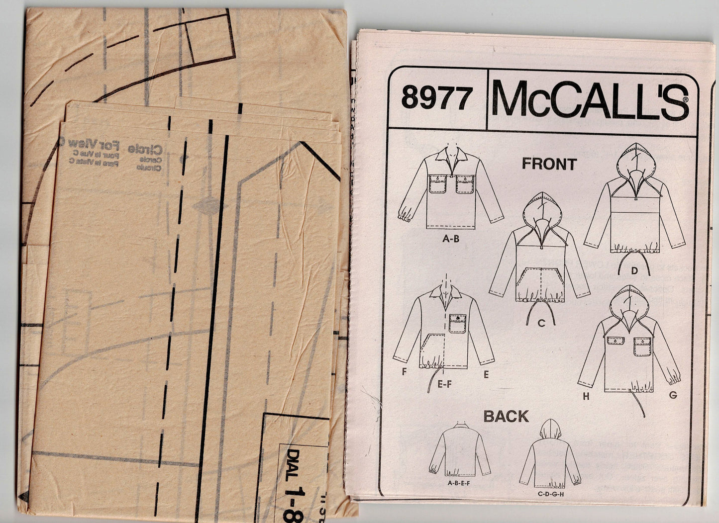 McCall's 8977 Mens Casual Pullover Tops 1990s Vintage Sewing Pattern 42 - 44 inches UNCUT Factory Folded