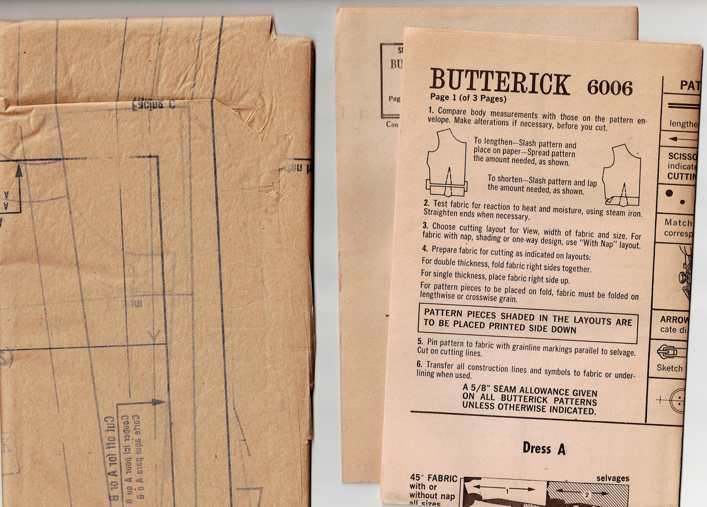 Butterick 6006 Womens High Neck Dress Tunic & Pants 1970s Vintage Sewing Pattern Size 12 Bust 34 inches UNCUT Factory Folded