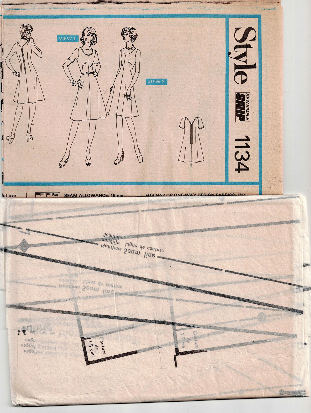Style 1134 Womens EASY Fit & Flared Sundress 1970s Vintage Paper Sewin ...