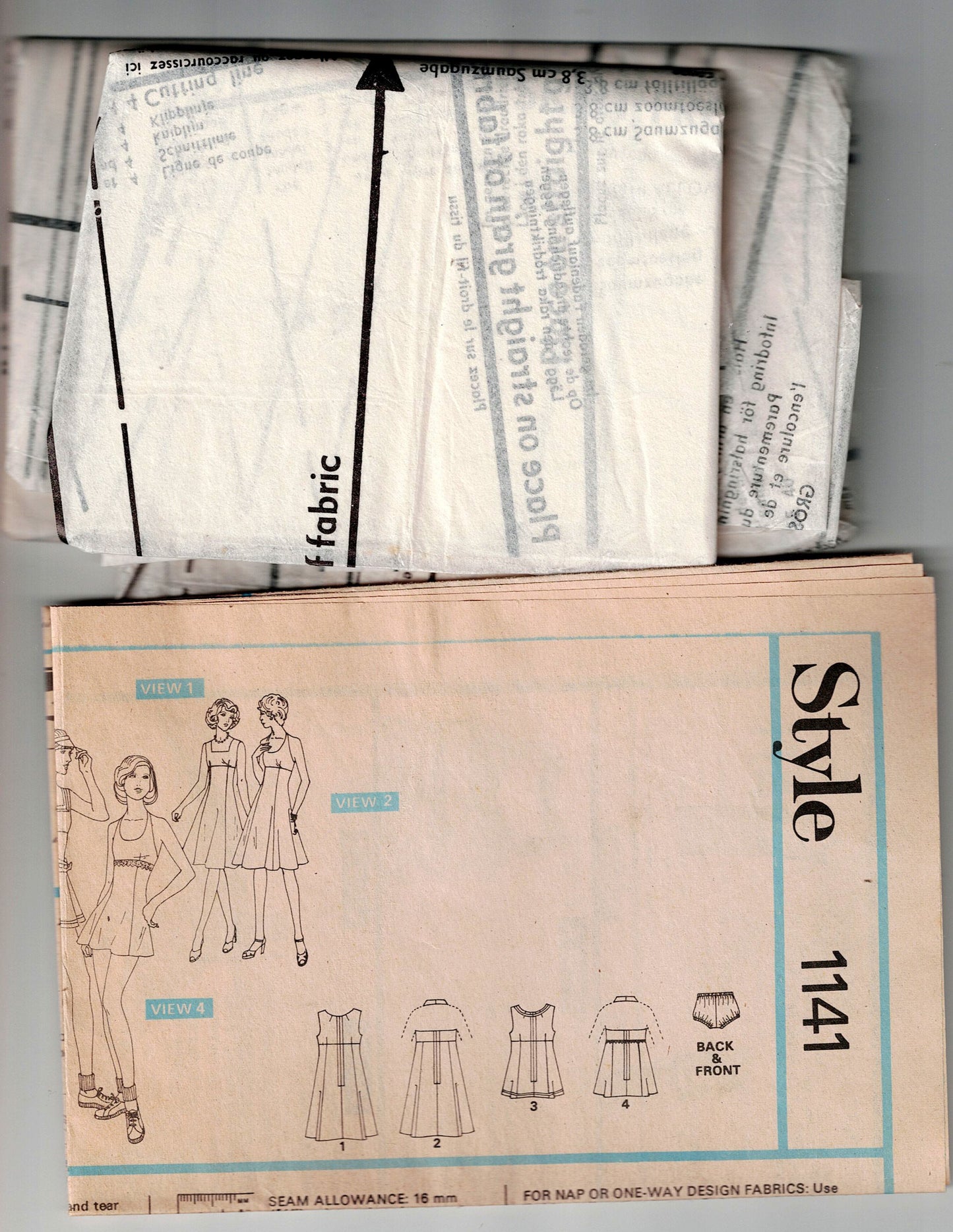 Style 1141 Womens High Waisted Dress or Tennis Dress & Panties 1970s Vintage Sewing Pattern Size 14 Bust 36 Inches