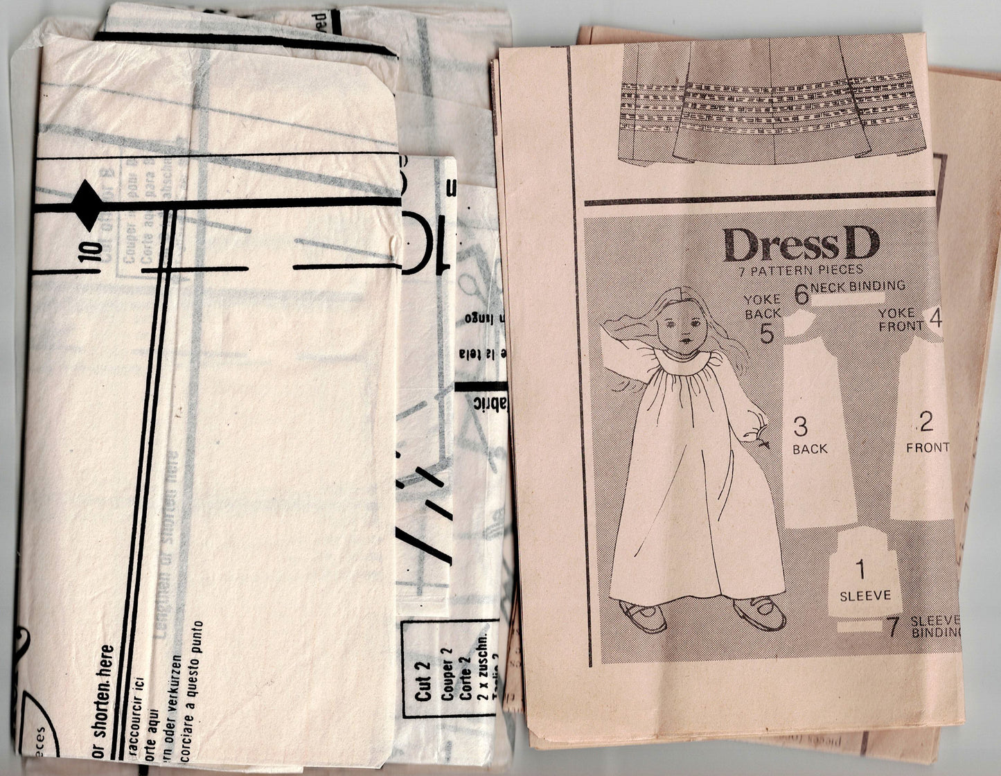Butterick 5278 BETSEY JOHNSON Girls Yoked Dress Top & Bonnet 1970s Vintage Sewing Pattern Size 6