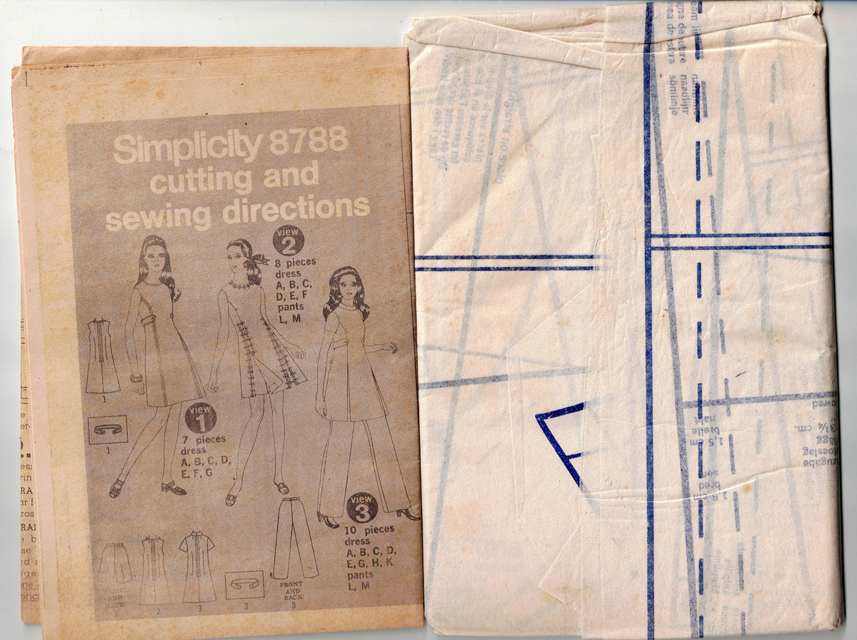 Simplicity 8788 Womens Princess Dress & Pants or Shorts 1970s Vintage ...