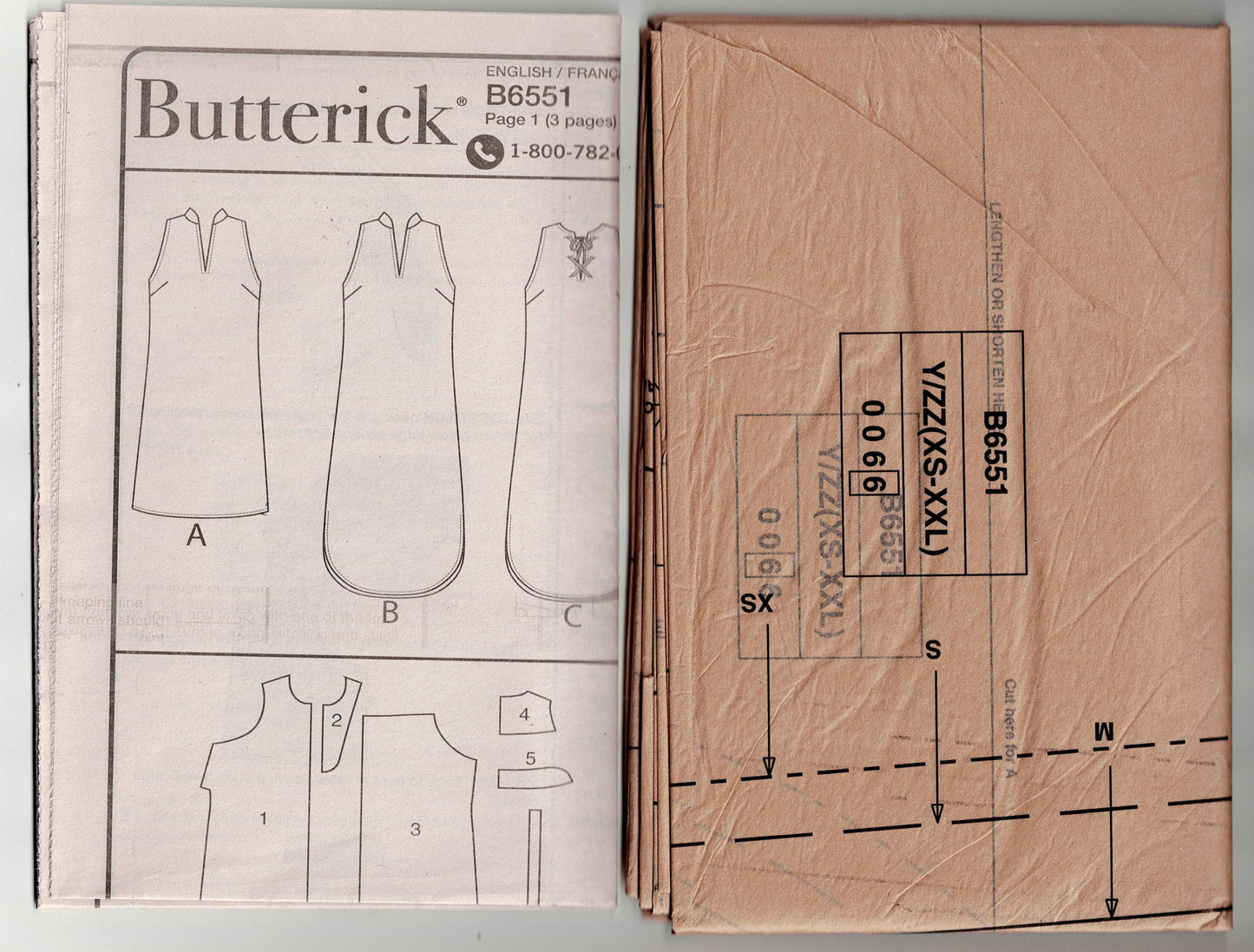 Butterick 6551 Womens EASY Pullover Sundress Sewing Pattern Size XS - XXL UNCUT Factory Folded