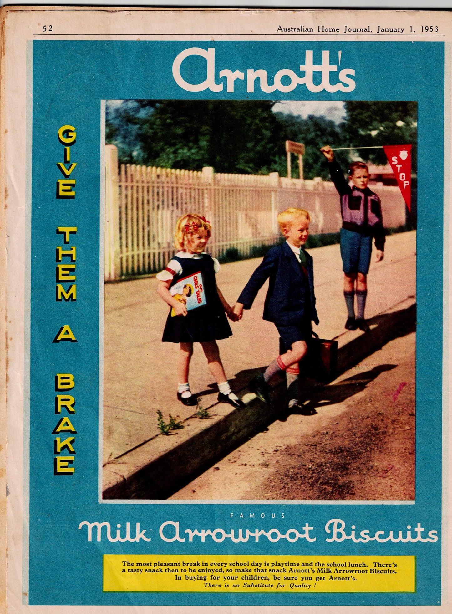 Australian Home Journal Magazine January 1953 with 2 Womens 1 Toddler & 1 Teen Girls Dress Patterns Included
