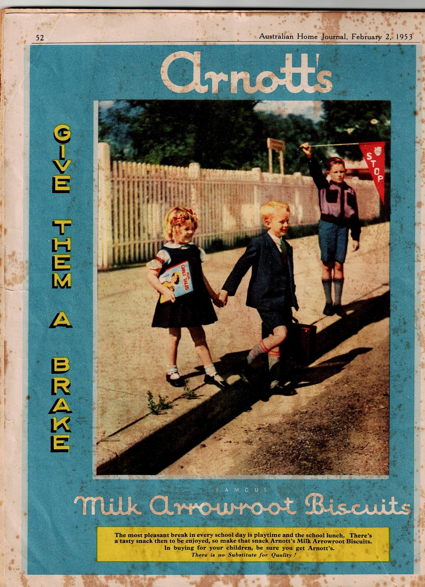 Australian Home Journal Magazine February 1953 with Womens Full Skirt Dress Tennis Dress & Girls Party Dress Patterns Included