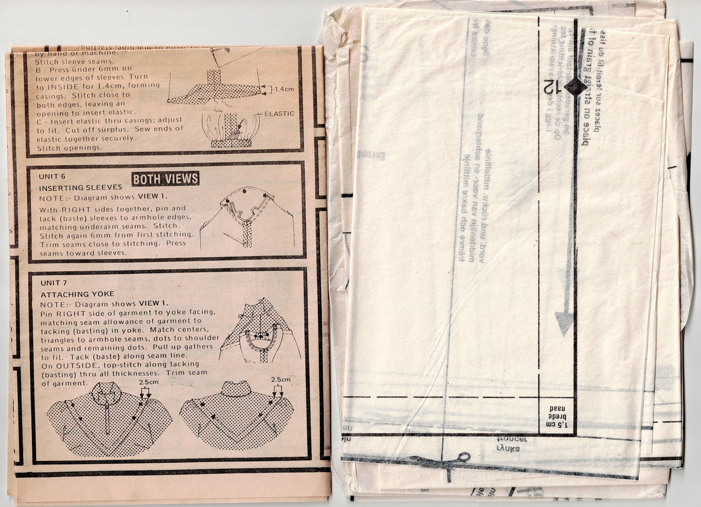 Style 3431 Womens Yoked Tiered Peasant Dress 1980s Vintage Sewing Pattern Size 8 Bust 31.5 Inches