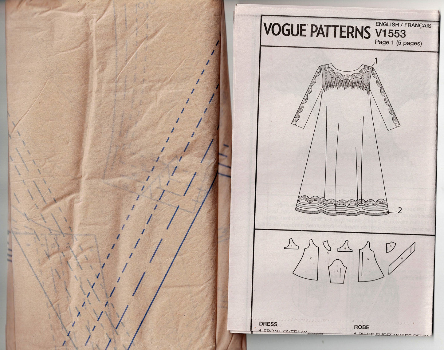 Vogue American Designer 1553 KOOS Womens Embellished Stretch Evening Tent Dress Out Of Print Sewing Pattern Size 6 - 22 UNCUT Factory Folded