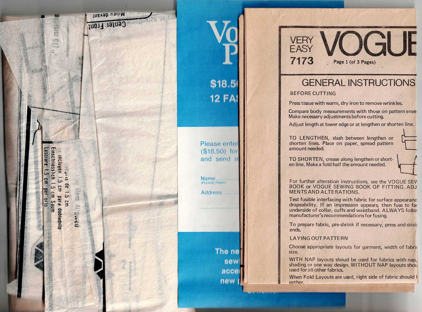 Vogue 7173 Womens Pullover Blouson Dress 1970s Vintage Sewing Pattern Size 10 Bust 32.5 inches