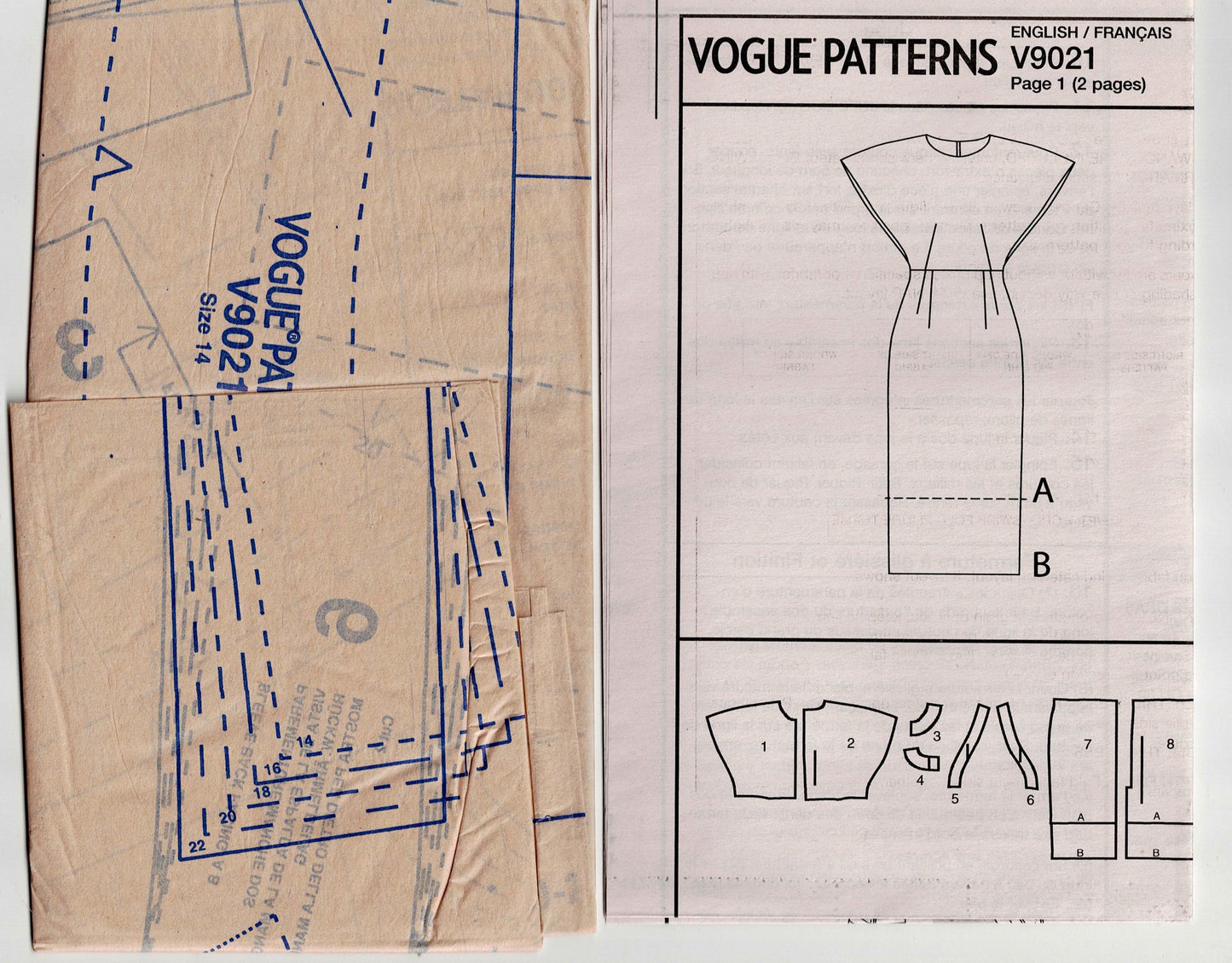 Vogue 9021 Womens Evening Capelet Sleeved Dress Out of Print Sewing Pattern Sizes 14 - 22 UNCUT Factory Folded